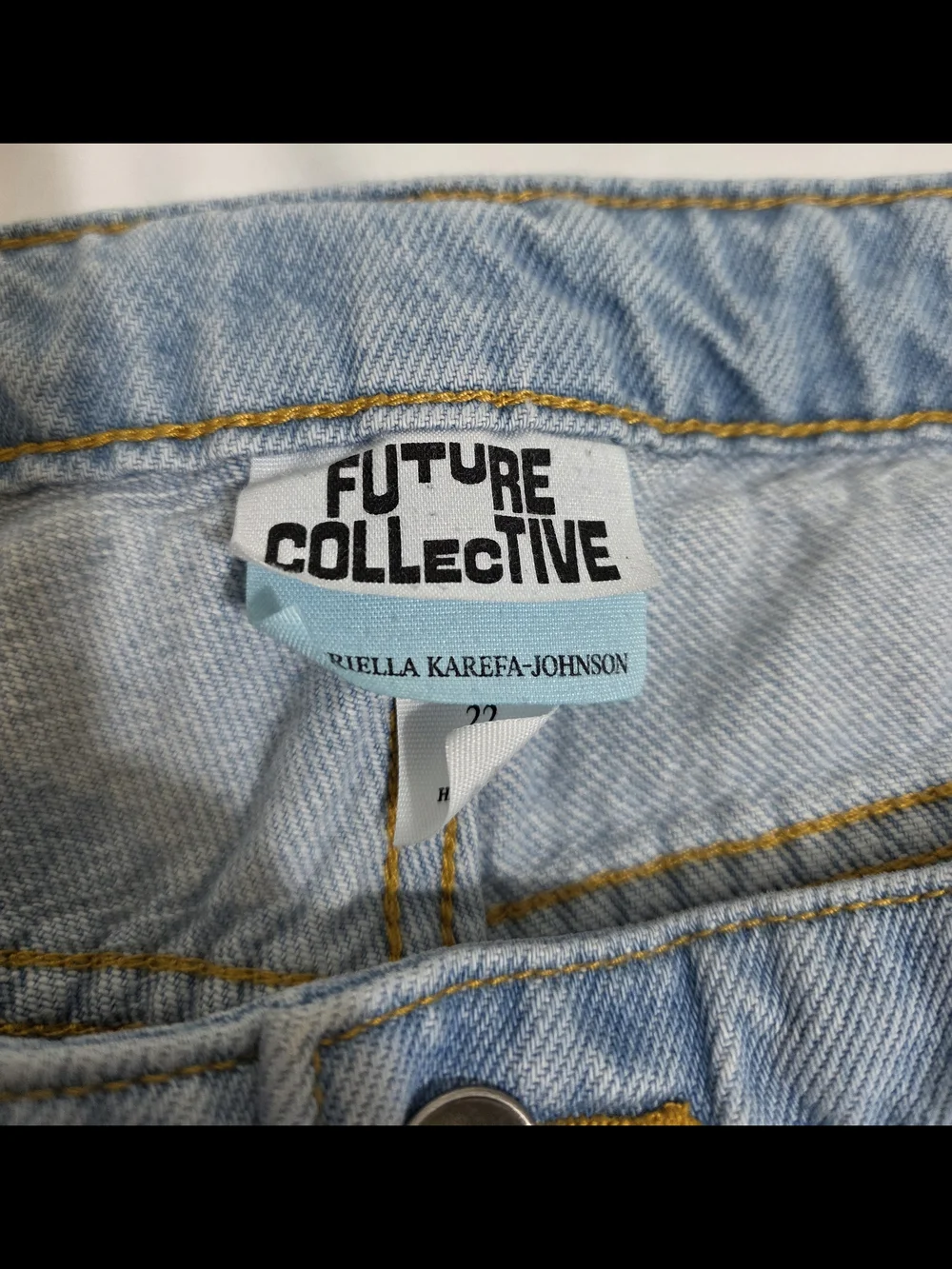 Future Collective Long Denim Shorts